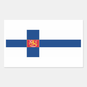 Finnland/Finnland/Finnland Flagge Rechteckiger Aufkleber