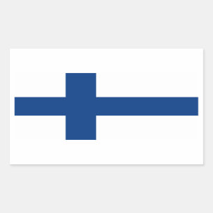 Finnland/Finnland/Finnland (Zivile Flagge) Rechteckiger Aufkleber