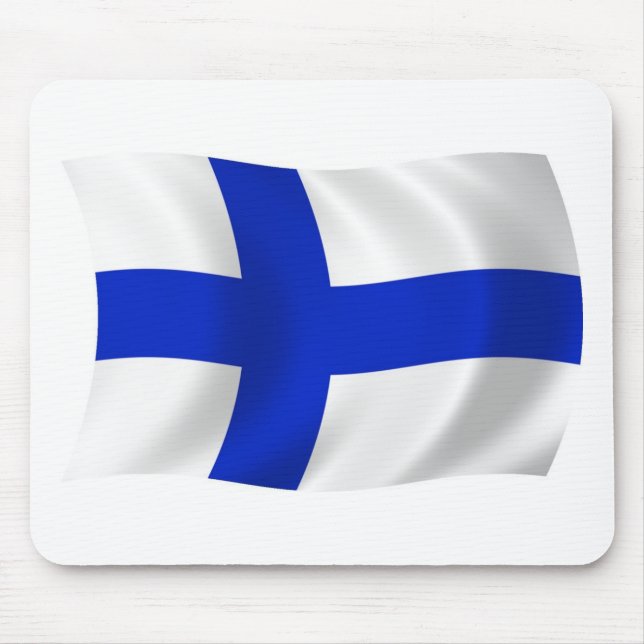 Finnland Flag Mauspad (Vorne)