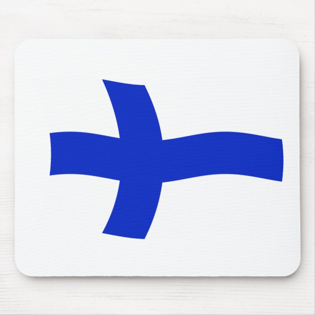 Finnland Flag Mauspad (Vorne)