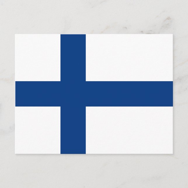 Finnland Flag Postkarte (Vorderseite)