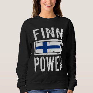 Finnland - Flag Power Battery Proud T-Shirt Sweatshirt