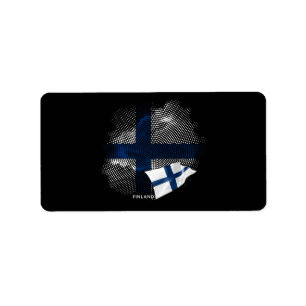 Finnland-Flagge Adressaufkleber