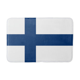 Finnland-Flagge Badematte