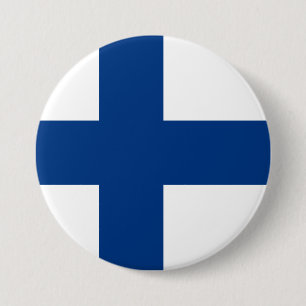Finnland-Flagge Button