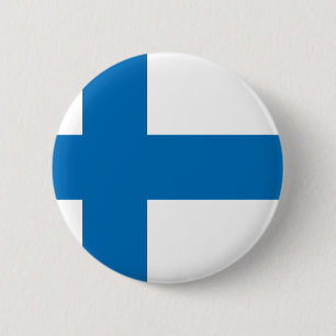 Finnland-Flagge Button