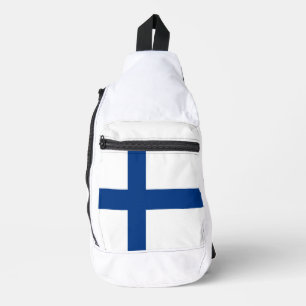 Finnland-Flagge Crossbody Bag