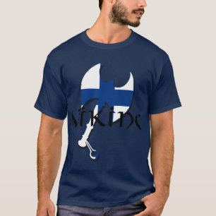 Finnland-Flagge finnische Suomi Viking Axt T-Shirt