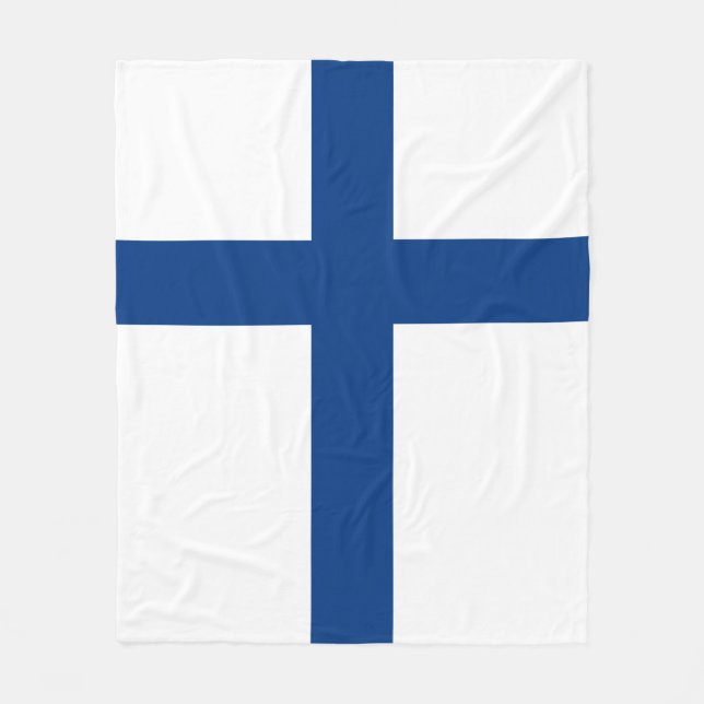 Finnland-Flagge Fleecedecke (Vorderseite)