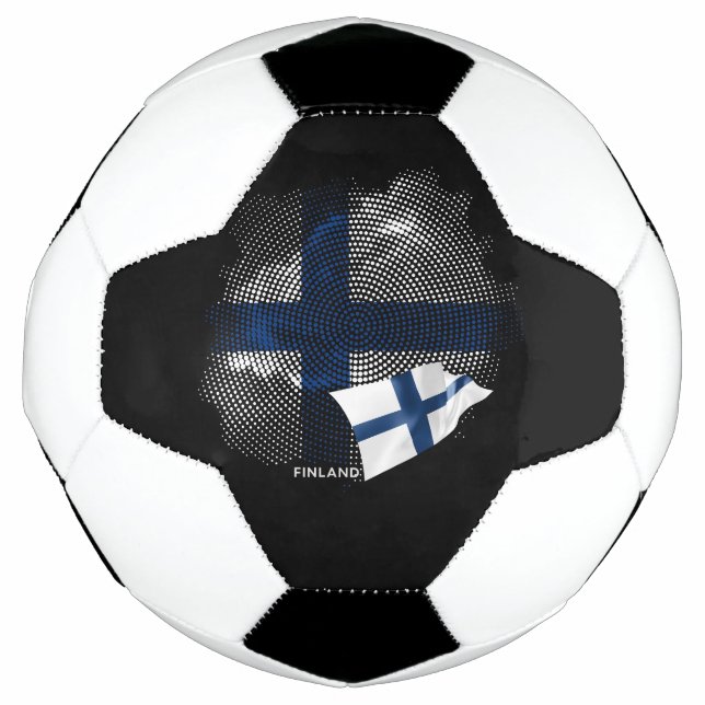 Finnland-Flagge Fußball (Vorderseite)