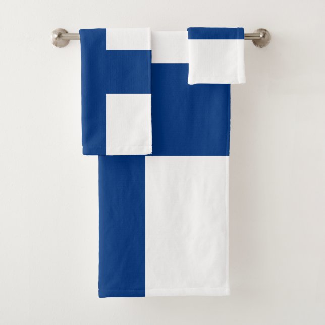 Finnland Flagge Handtuch Badhandtuch Set (Insitu)