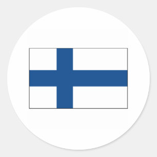 Finnland-FLAGGE International Runder Aufkleber