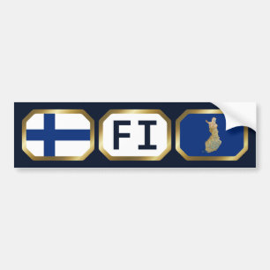 Finnland Flagge Karte Code Aufkleber Autoaufkleber