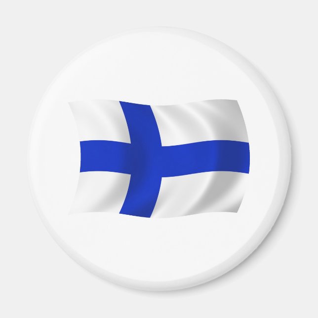 Finnland Flagge Magnet (Vorne)