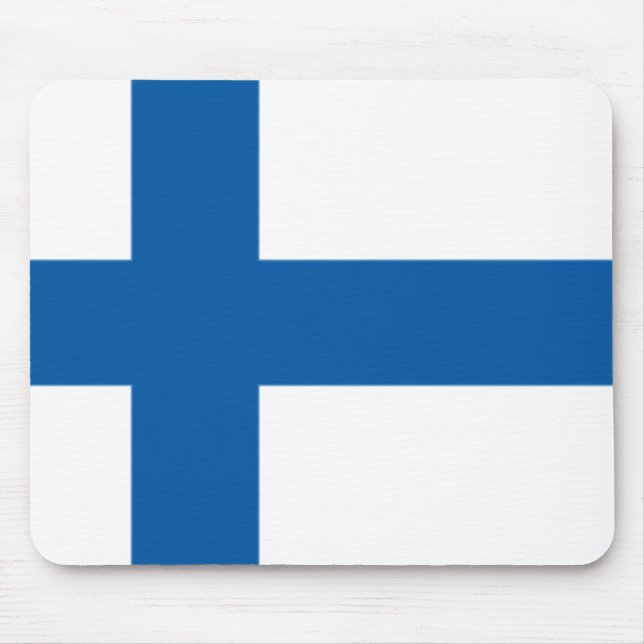 Finnland-Flagge Mousepad (Vorne)
