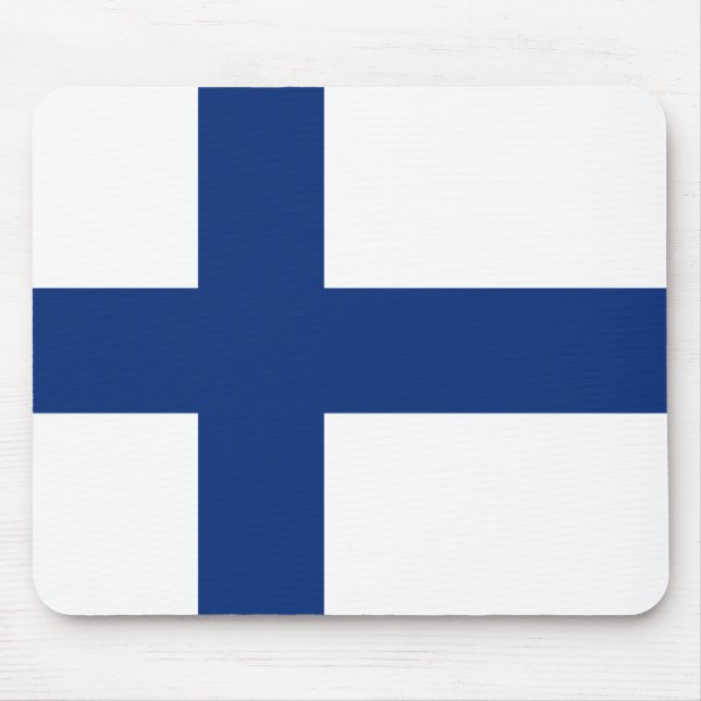 Finnland-Flagge Mousepad (Vorne)