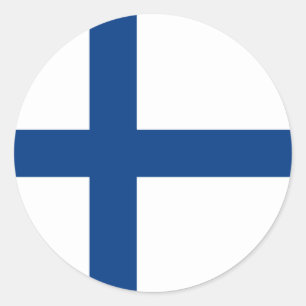 Finnland-Flagge Runder Aufkleber