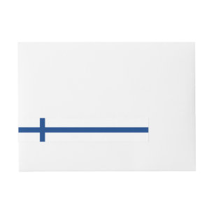 Finnland-Flagge Rundum-Adressaufkleber
