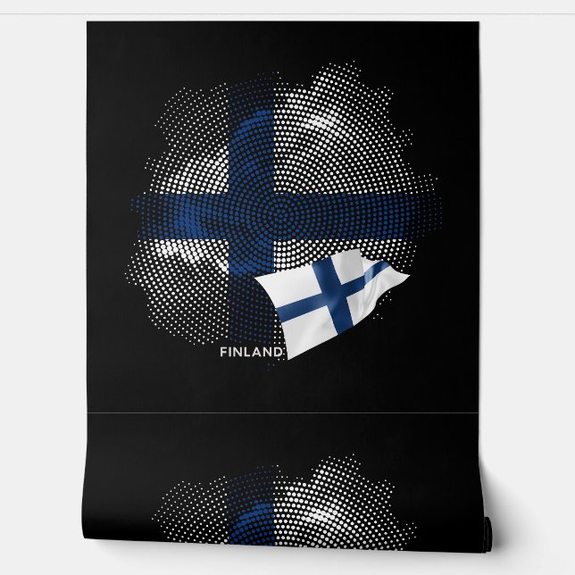 Finnland-Flagge Tapete (Abrollen)