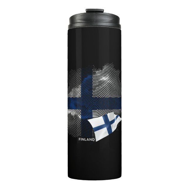 Finnland-Flagge Thermosbecher (Vorderseite)