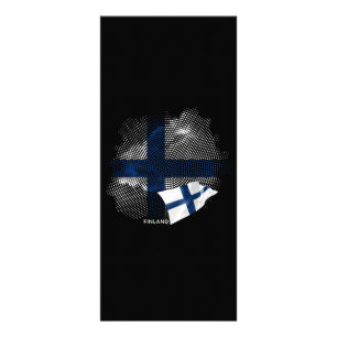 Finnland-Flagge Werbekarte