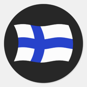 Finnland-Flaggen-Aufkleber Runder Aufkleber