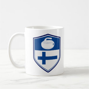 Finnland Flaggen-Curling-Team Wintersport Kaffeetasse