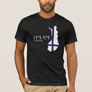 Finnland-Flaggen-Karten-T - Shirt