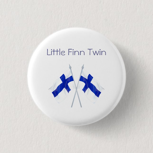 Finnland Flaggen - Twin Button (Vorderseite)