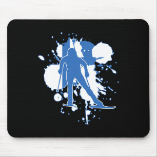 Finnland - Flaggenbiathlonist - Finnischer Biathlo Mousepad