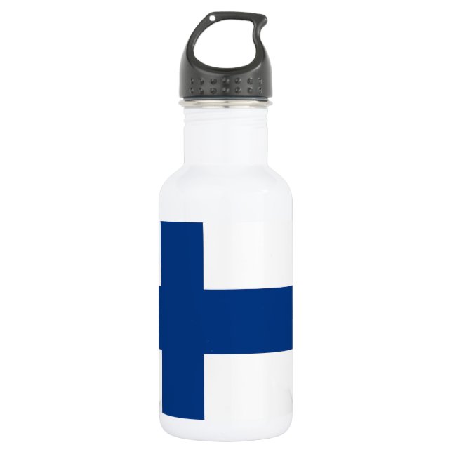 Finnland Flaggenfreie Flasche Trinkflasche (Vorderseite)