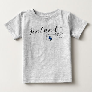 Finnland - Flaggenherz, Finnischer Stolz Baby T-shirt