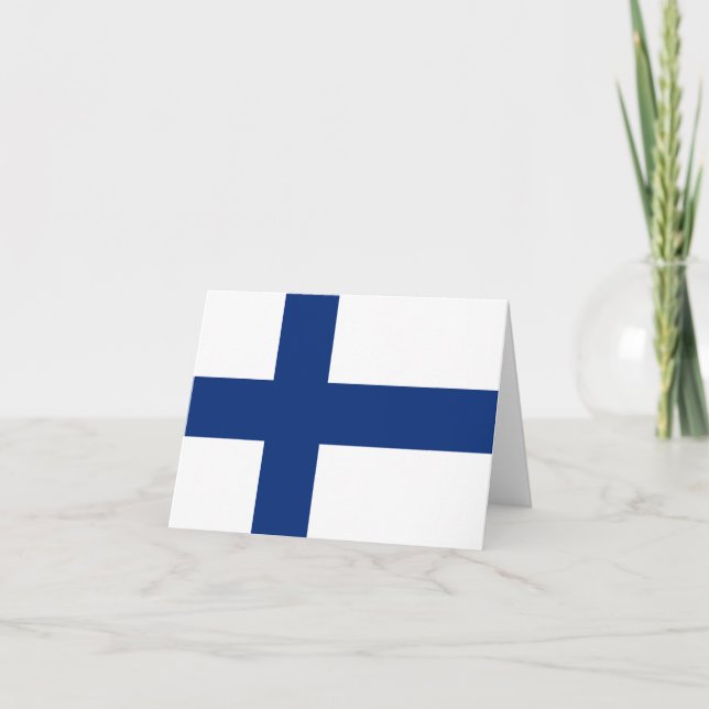 Finnland Flaggennotecard Karte (Vorderseite)