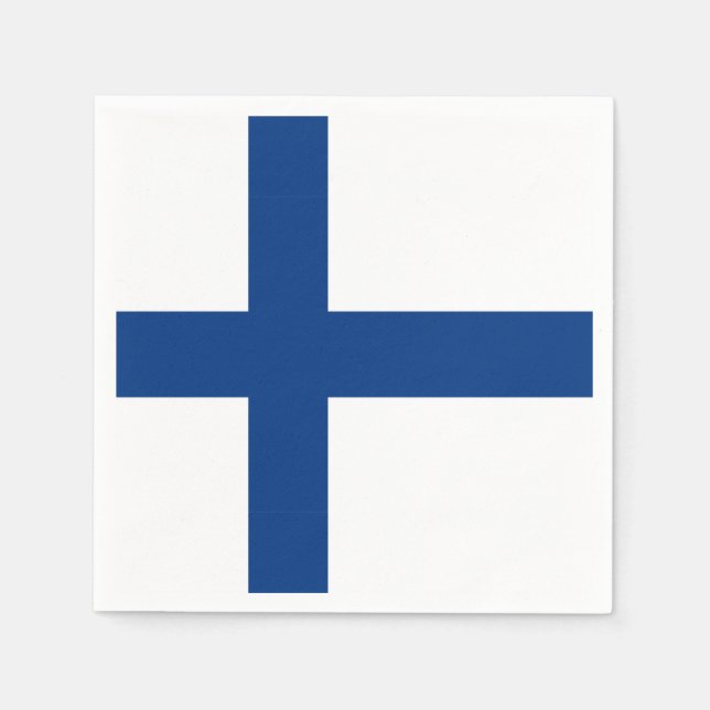 Finnland Flaggenpapier Napkin Serviette (Vorderseite)
