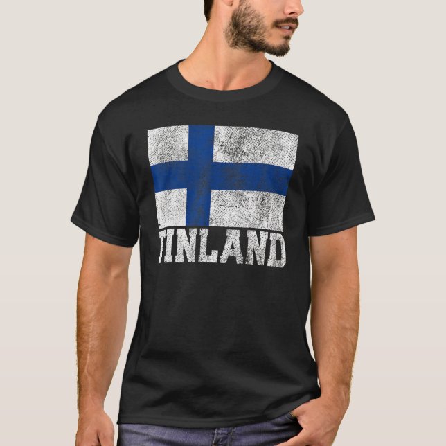 Finnland Flaggenstaat Roots Country Family Nationa T-Shirt (Vorderseite)