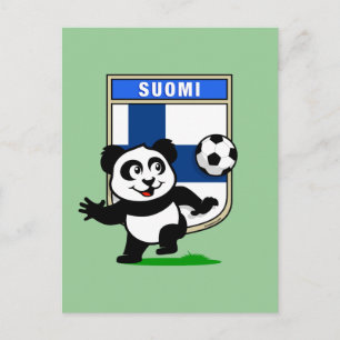 Finnland Football Panda Postkarte