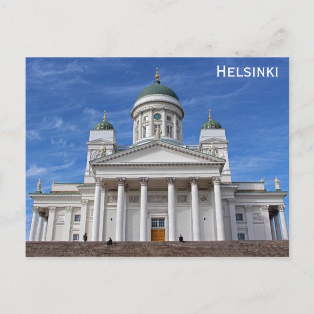 Finnland Foto Helsinki Kathedrale Postkarte (Vorderseite)