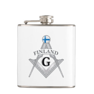 Finnland Freimaurerei Zeichen Flachmann