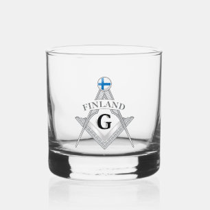 Finnland Freimaurerei Zeichen Whiskyglas