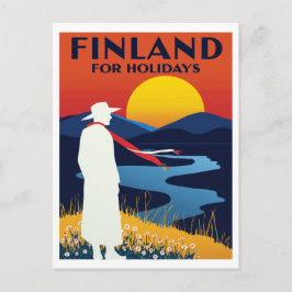 Finnland für den Urlaub Sommerlandschaft Postkarte