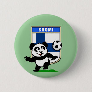 Finnland-Fußball-Panda Button