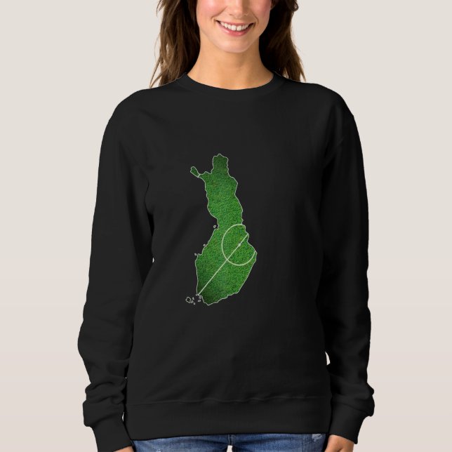 Finnland Fußballplatz Sweatshirt (Vorderseite)