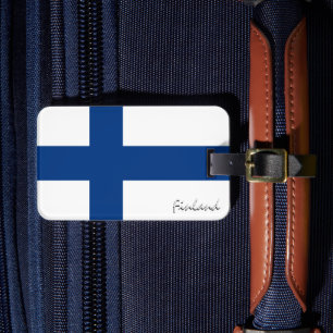 Finnland Gepäckmarken, patriotische finnische Flag Gepäckanhänger