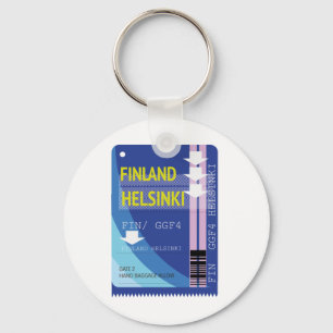 Finnland - Helsinki-Fahrkarte Schlüsselanhänger