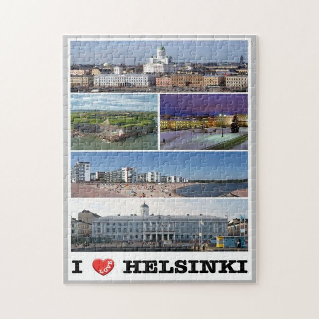 Finnland - Helsinki - Helsingforen - I Liebe - Puzzle (Vertikal)