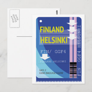 Finnland Helsinki Reisegutschein Postkarte