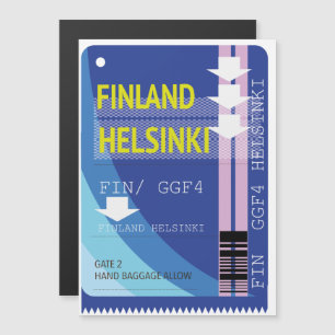 Finnland Helsinki Reisekarte Magnetkarte