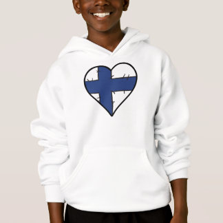 Finnland Herz Finnische Flagge Hoodie