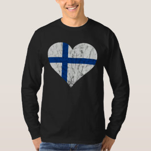 Finnland Herz Suomi Finnische Flagge Sisu Fin Stol T-Shirt
