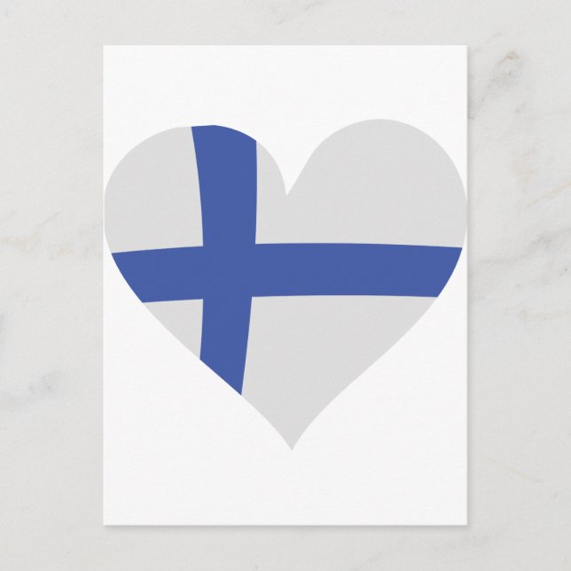 Finnland - Herzenslein Postkarte (Vorderseite)
